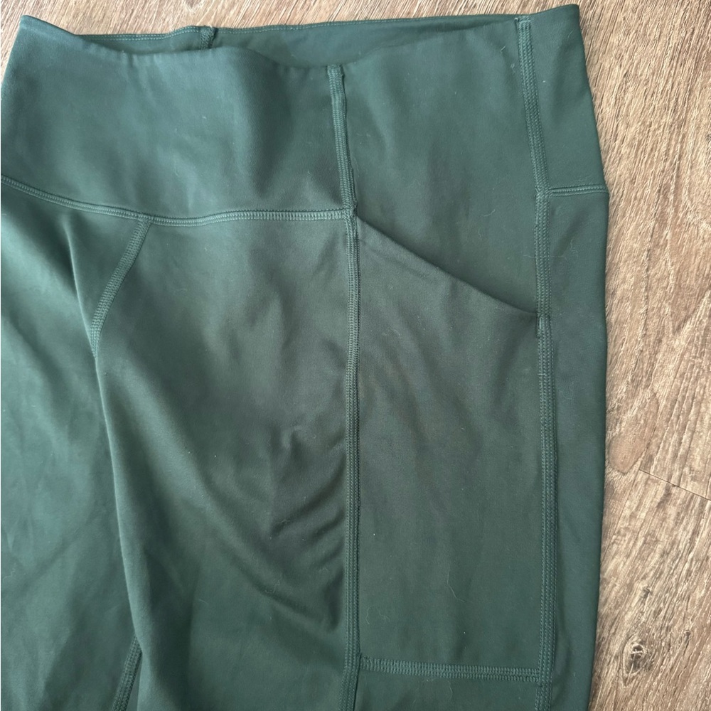 girlfriend collective High-Waist Bike Shorts in Forest Green - Picture 5 of 6